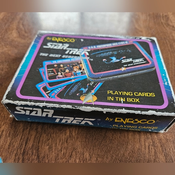 STAR TREK THE NEXT GENERATION PLAYING CARDS VTG 1992  ENESCO POKER BLACKJACK - Picture 8 of 9